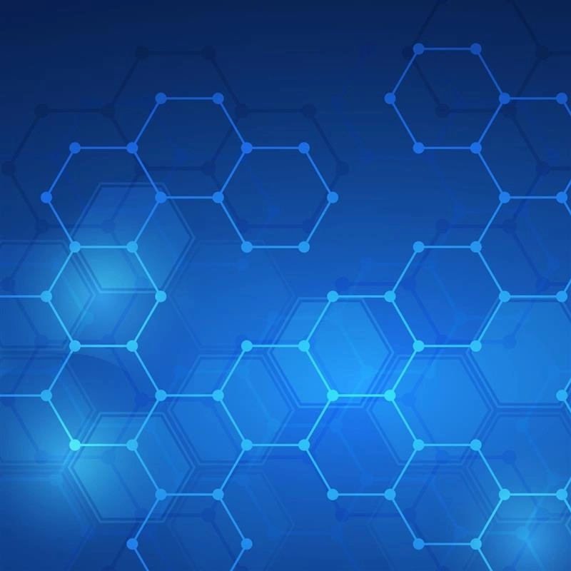 Image shows interconnecting hexagons 